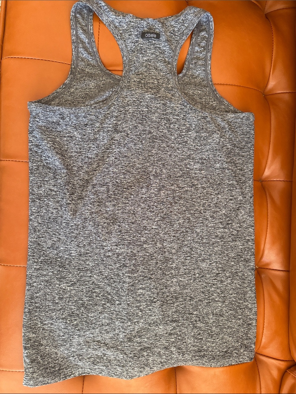 Oiselle Lux Heather Gray Racerback Tank